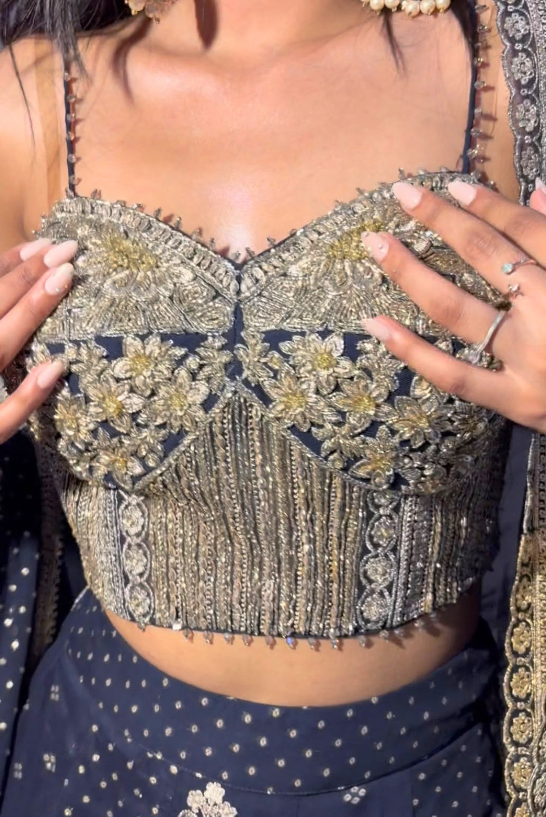 Dreamy Navy Blue Lehenga