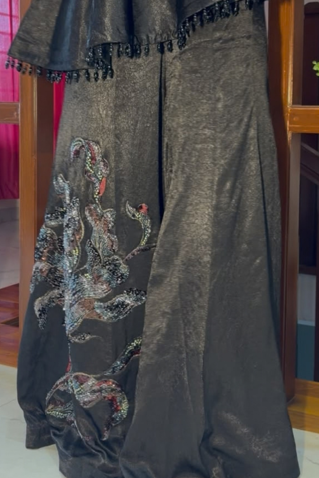 Black Embroidery Cocktail Fit