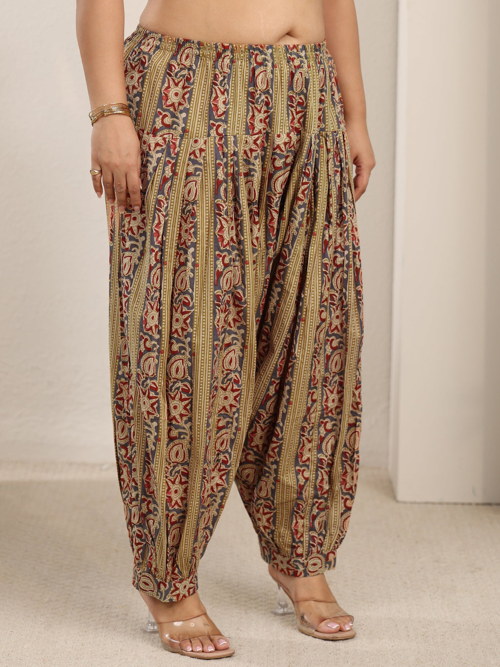 Plus Size Mustard Printed Cotton Straight Suit With Dupatta