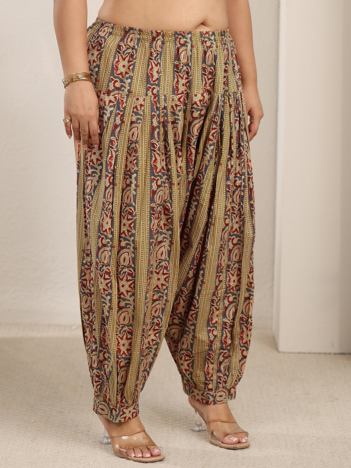 Plus Size Mustard Printed Cotton Straight Suit With Dupatta