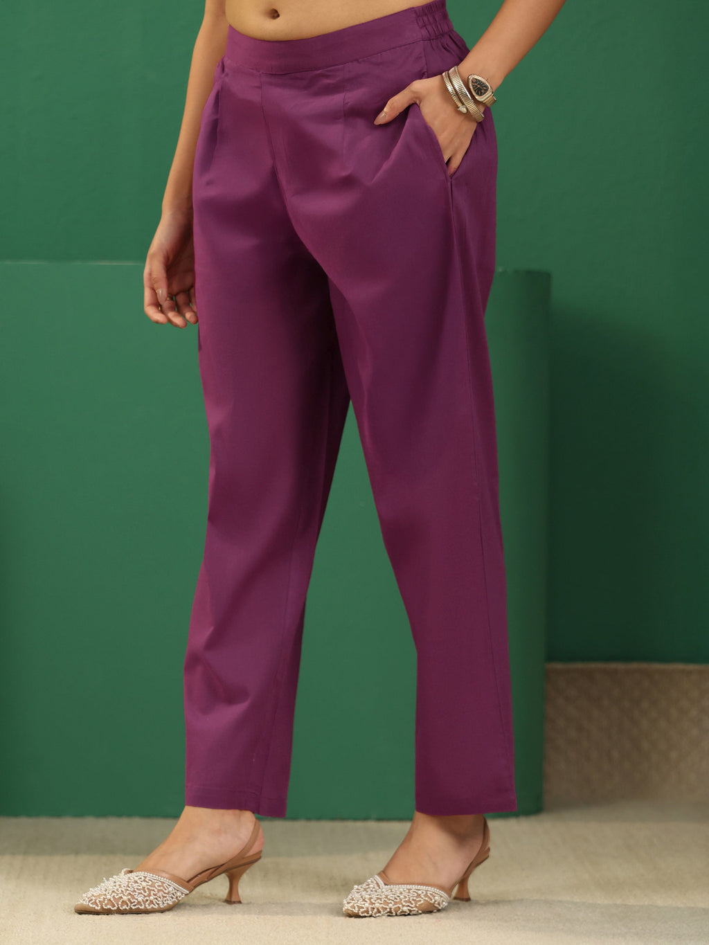 sanjhshringar Burgundy Bandhani Cotton Straight Suit Set